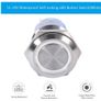 19mm 12v Stainless Steel Silver Shell Self Locking LED Waterproof Switch 5pieces Image 3