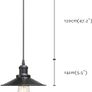 Vintage Industrial Style Ceiling Pendant Lights,Set of 3 Black Metal Pendant Lights,Hanging Light Fixture for Kitchen Island,Farmhouse,Living Room,Bedroom (FREE POSTAGE) Image 5