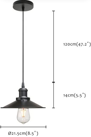 Vintage Industrial Style Ceiling Pendant Lights,Set of 3 Black Metal Pendant Lights,Hanging Light Fixture for Kitchen Island,Farmhouse,Living Room,Bedroom (FREE POSTAGE)