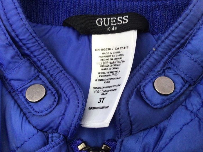 Guess Kids girls Blue lightweight quilted jacket age 3