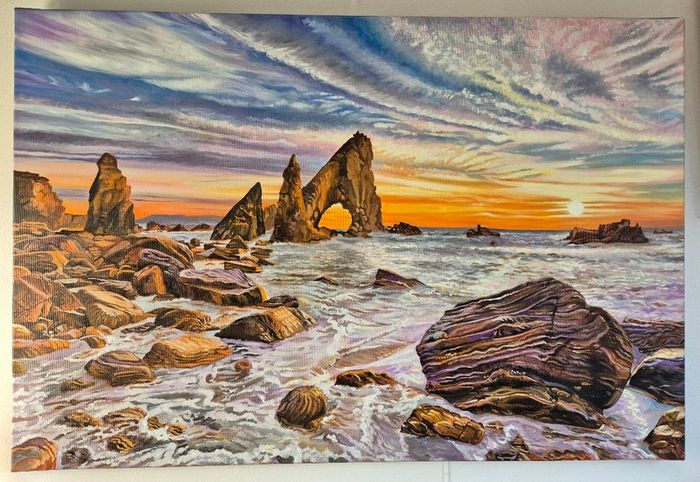 Crohy Head Sea Arch Stack, Co. Donegal | Oil Painting