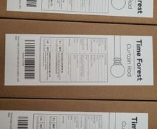 white curtain poles