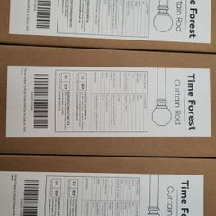white curtain poles