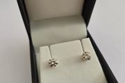 Brand New 14ct Yellow Gold Natural Diamond Stud Earrings
