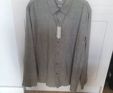 Linen & Cotton Blend Shirt Large