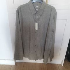 Linen & Cotton Blend Shirt Large