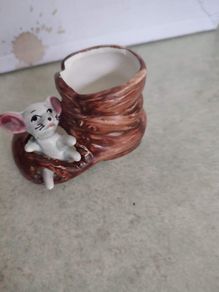 Toothpick Holder, Vintage Mouse in Boot Toothpick, Toothpick Holders,Vintage Toothpick Holders, Mouse in Boot Japan, Made in Japan Toothpick