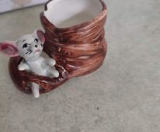 Toothpick Holder, Vintage Mouse in Boot Toothpick, Toothpick Holders,Vintage Toothpick Holders, Mouse in Boot Japan, Made in Japan Toothpick