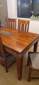 Solid Hardwood Dining Table & 6 Chairs