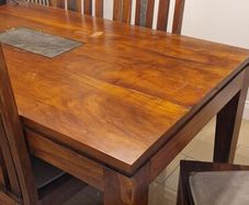 Solid Hardwood Dining Table & 6 Chairs