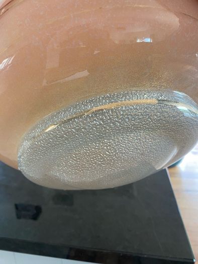 Vintage Original 1970s pink  Glass Hanging Lamp Shade