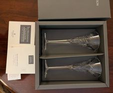 Waterford Crystal champagne toasting flutes millennium collection