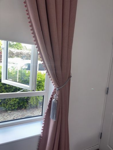 90x90 pink curtains