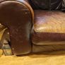 Brown leather sofa Image 2