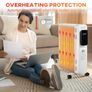 Portable Oil-Filled Electric Radiator Heater, Remote, LED Display, Adjustable Thermostat Image 4