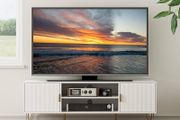 White Wood TV Stand for up to 65 Inch TV, 137cm TV Unit with 2 Cabinets and Open Shelves, Modern TV Console Table for Living Room,53.9 x 15.0 x 18.9 inches