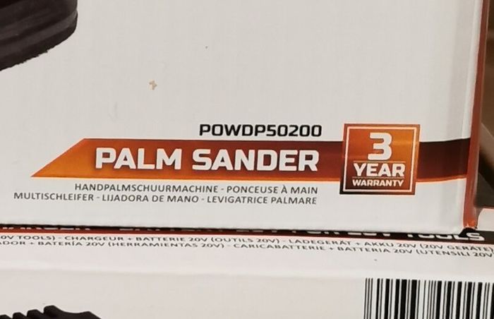 Palm Sander Powerplus + Charger + Battery 20v 2.0ah Cordless Power Tool Woodworking