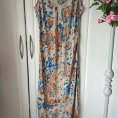 dress Bnwot midi patterned dress size 10 slip dress bias cut style
