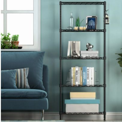 BRAND NEW 5 Tier Steel Wire Storage Rack Kitchen Microwave Shelf Multifunctional Stand