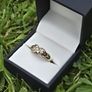 9ct Yellow Gold Garnet & CZ Dress Ring Image 3