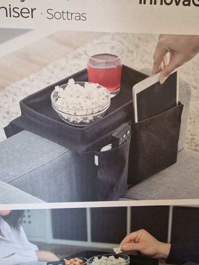 NEW InnovaGoods Sofa Armrest Organiser & Tray - 6 Pockets