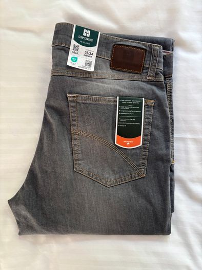 Grey stretch jeans men