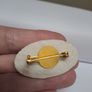 Vintage Porcelain Floral Brooch Image 3