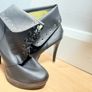 leather boots with stiletto heels Image 2