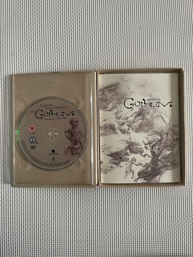 Gollum 'Creating Gollum ' lord of the rings dvd an book
