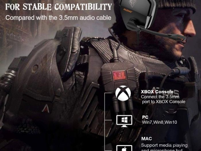 PS4 Headset Xbox one Stereo Gaming Headphone with Noise Cancelling with in-line Control for PS4/Xbox 1/PC (FREE POSTAGE)