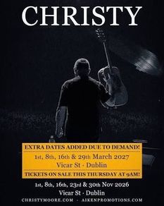 Christy Moore tickets Vicar street