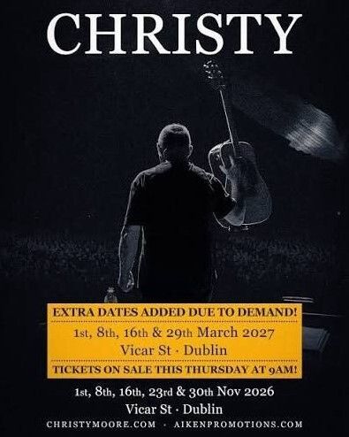 Christy Moore tickets Vicar street