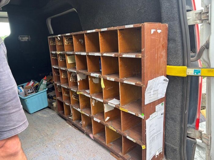 Post office sorting tables