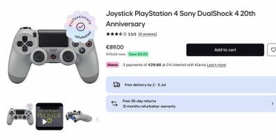 PS4 Official Dual Shock ps4 Grey 20th Anniversary Controller