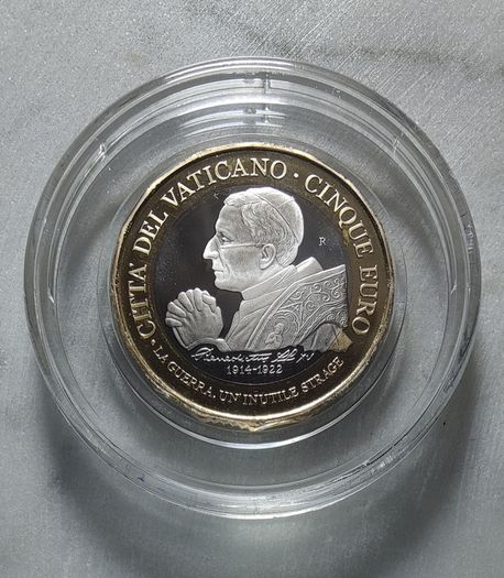 Vatican 5 Euro Base Metals Proof Coin 2022 - Centenary of the death of Pope Benedetto XV