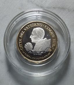 Vatican 5 Euro Base Metals Proof Coin 2022 - Centenary of the death of Pope Benedetto XV