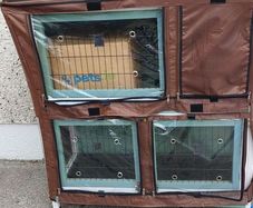 Abby rabbit hutch bran with starter box and cover