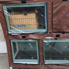 Abby rabbit hutch bran with starter box and cover