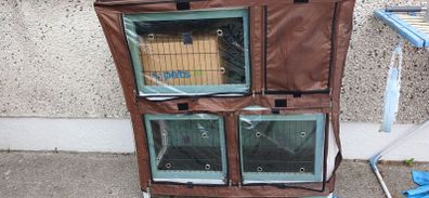Abby rabbit hutch bran with starter box and cover