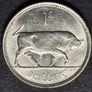 Ireland Excellent 1942 Silver Shilling 1s Coin Image 4
