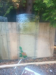Stained and lead panel