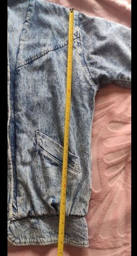 Rare True Vintage 80s/90s Acid Wash Denim Coat. Made in Britain. Sherpa fleece lined.