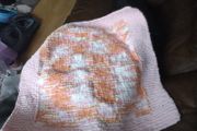 brand new hand knitted baby blanket