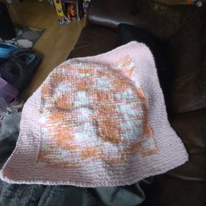 brand new hand knitted baby blanket