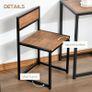Steel Frame MDF 2-Seater Bar Stool and Table Set Wood Tone (FREE POSTAGE) Image 7