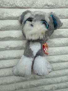 Ty Beanie Boo Whiskers approx. 6 Plush Schnauzer Dog Please look at the pictures