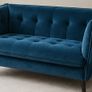 Soft Navy Velvet 2 Seater Sofa Perfect for small spaces Harvey Norman' MISHA'135cm length 75 depth 80height in Cm Image 3