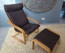 Armchair with footstool