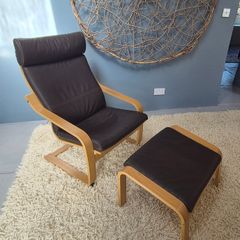 Armchair with footstool