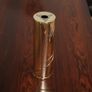 Vintage Art Deco Revival Brass Cylindrical Vase by Dara International, Chicago, 1983 Image 4